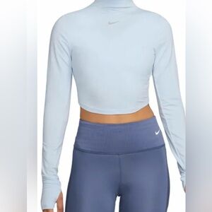Nike Light Blue Long-Sleeve Crop Top